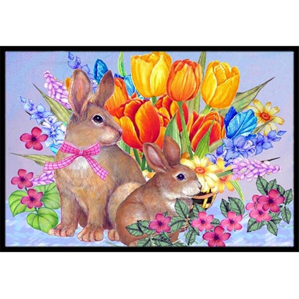 Carolines Treasures PJC1067MAT New Beginnings Ii Easter Rabbit Indoor & Outdoor Mat, 18 x 27 in. PJC1067MAT - main